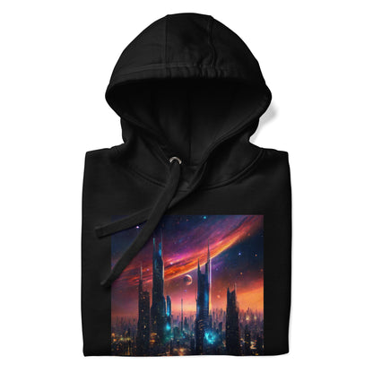 Futuristic Ciyscape Men's Pullover Sweatshirt Hoodie