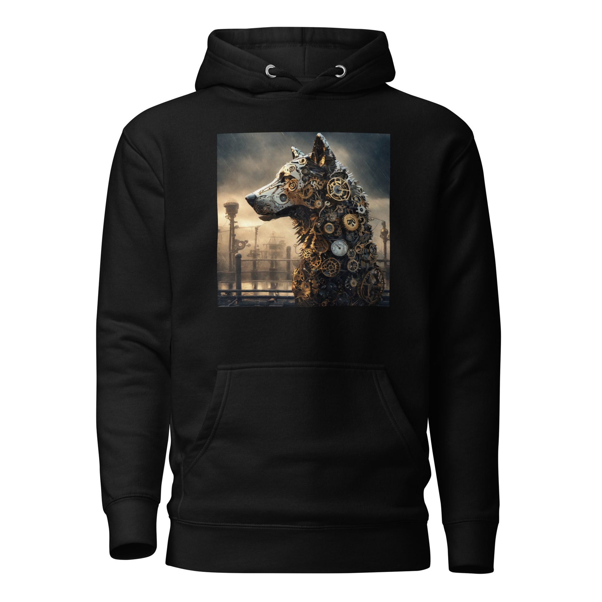 Clockwork Canine Men's Steampunk Hoodie Black