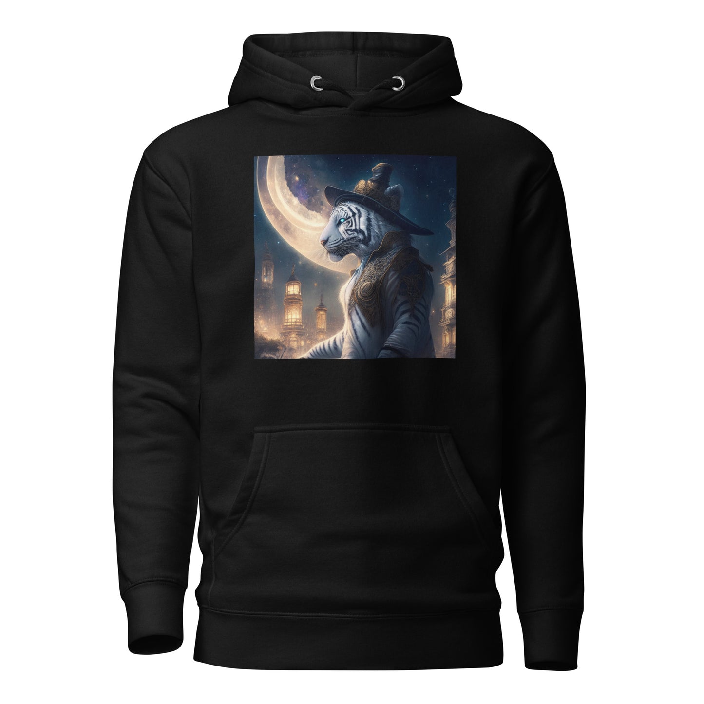 Twilight Tiger Men's Graphic Men's Hoodie Black