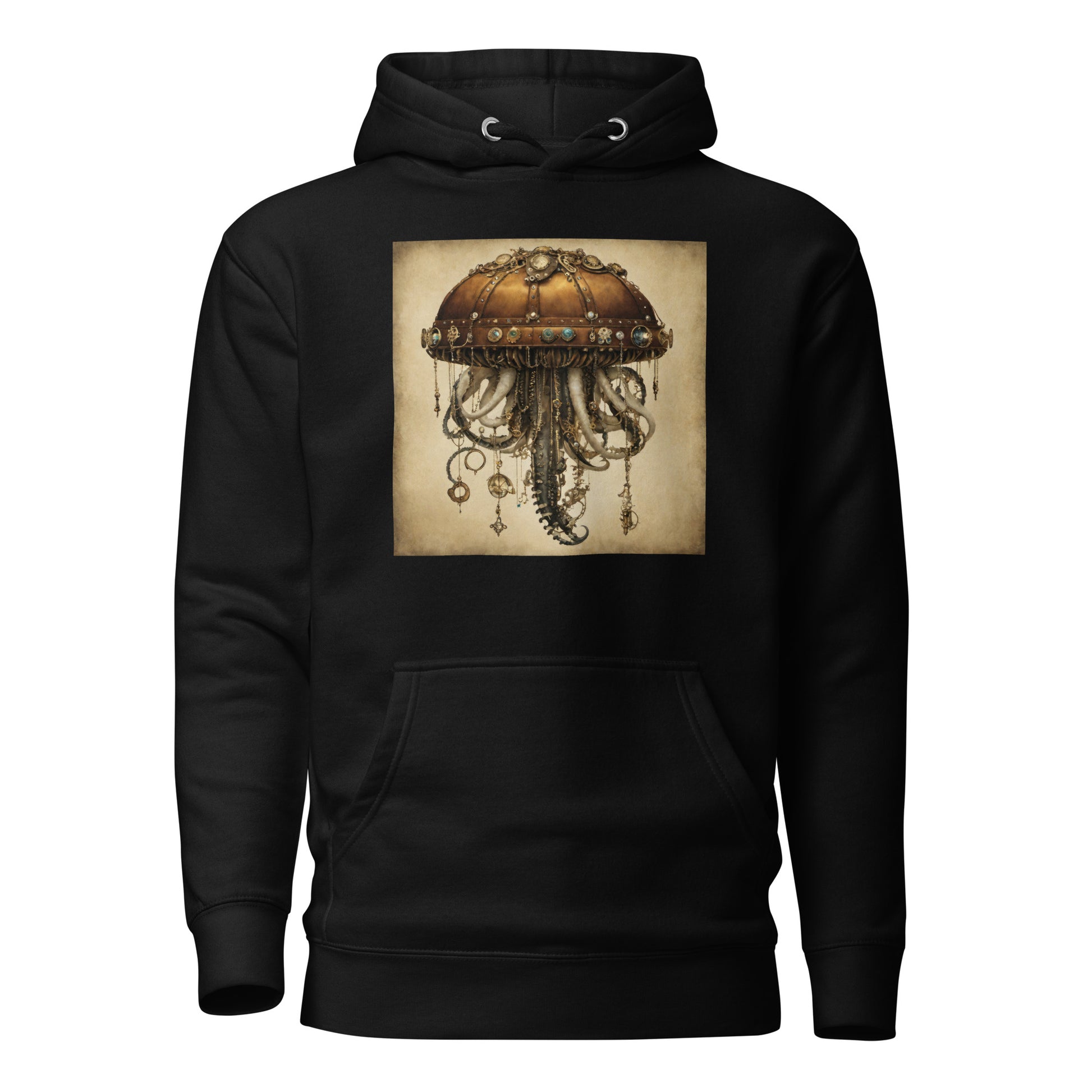 Steampunk Jellyfish Men's Hoodie Black