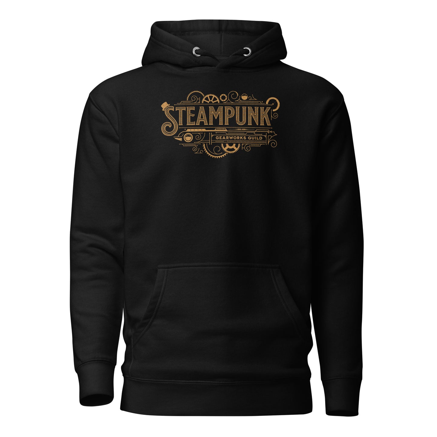 Steampunk Gearworks Guild Men's Hoodie Black