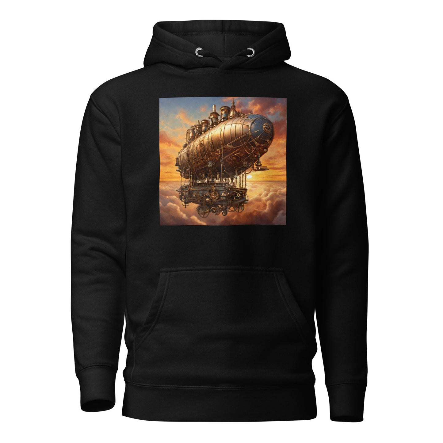 Amazing Airship Men's Steampunk Hoodie Black