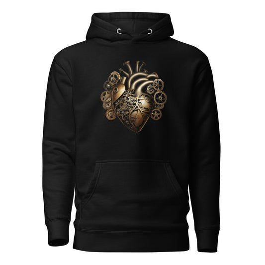 Gear & Valve Men's Steampunk Hoodie Black