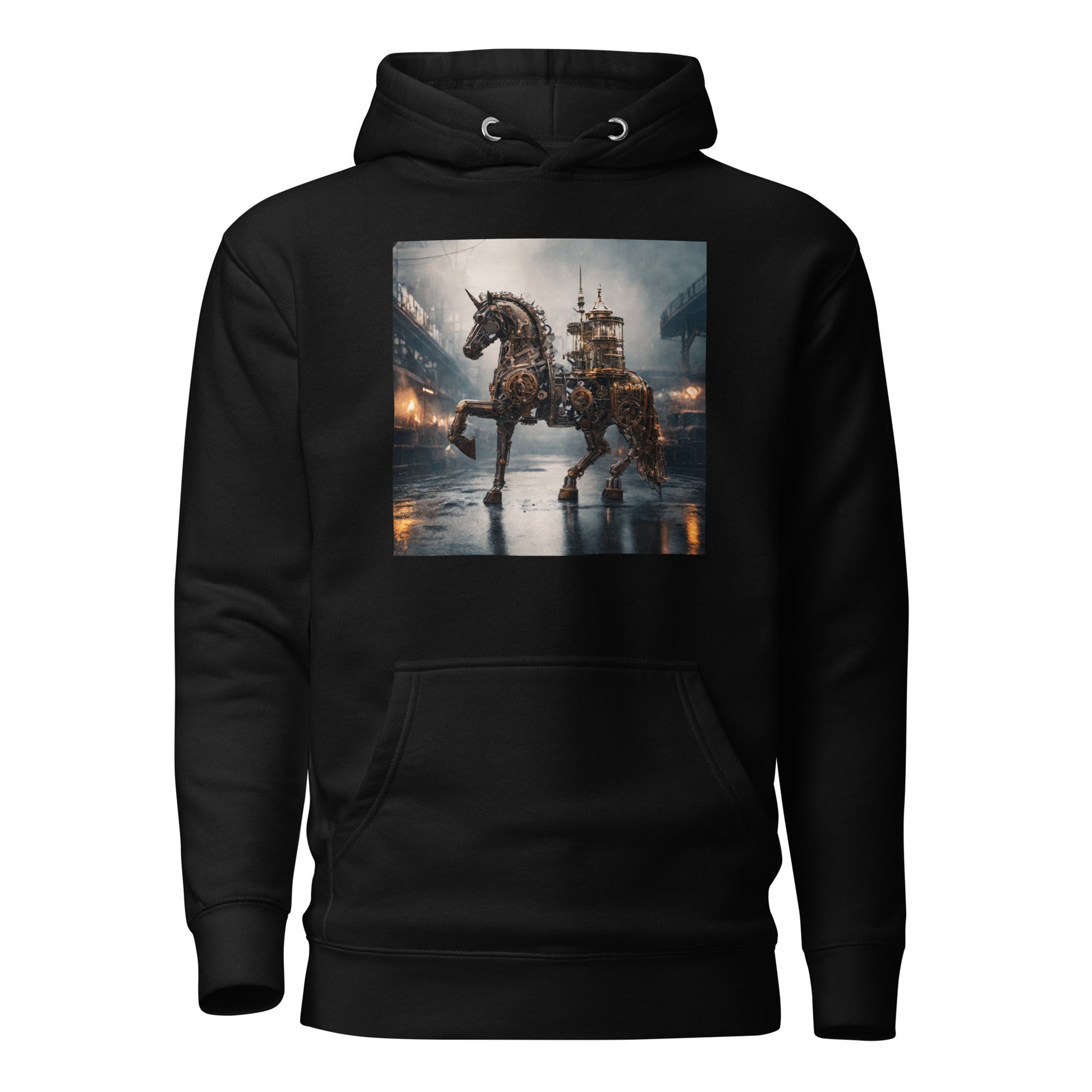 Steampunked Horse Men's Hoodie Black