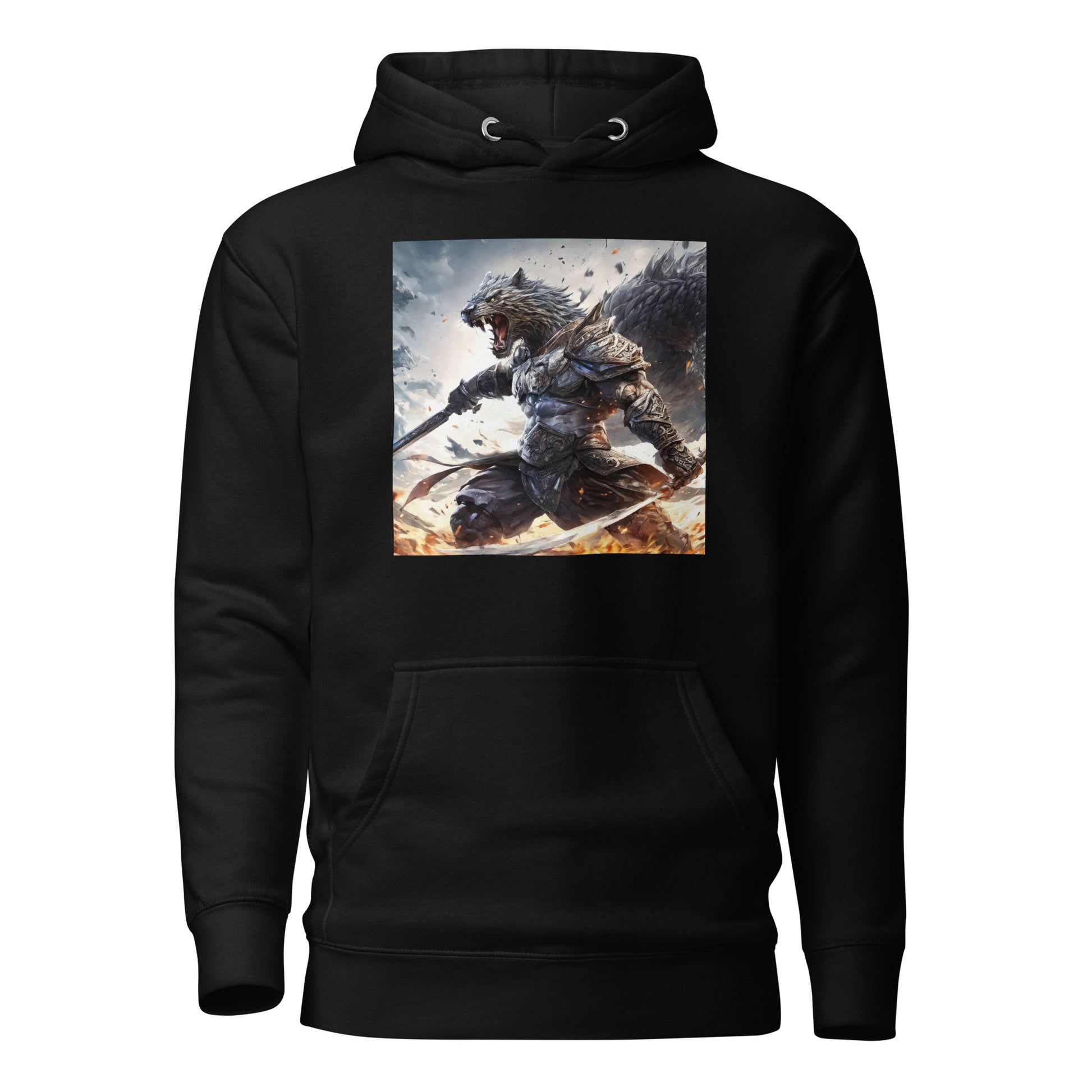 Raging Savage Men's Anime Hoodie Black