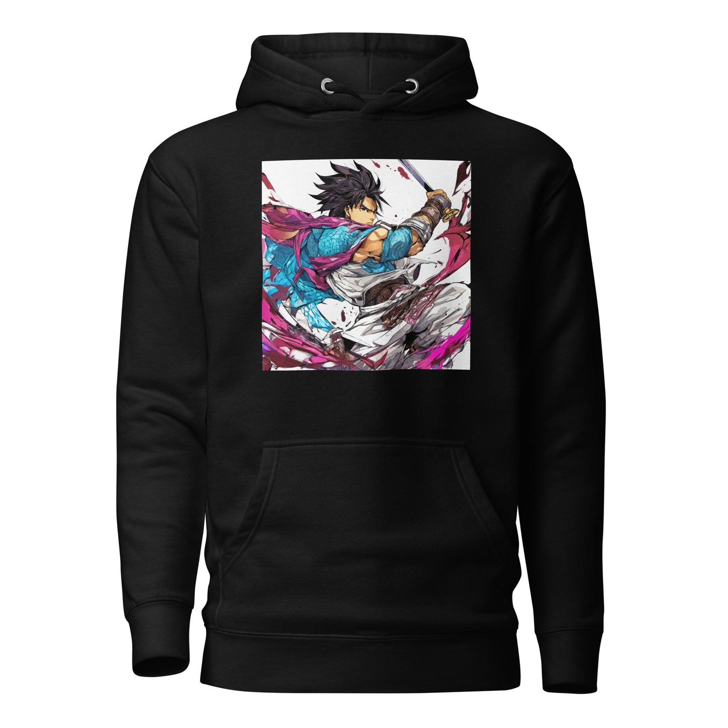 Mighty Fighter Men's Anime Hoodie Black