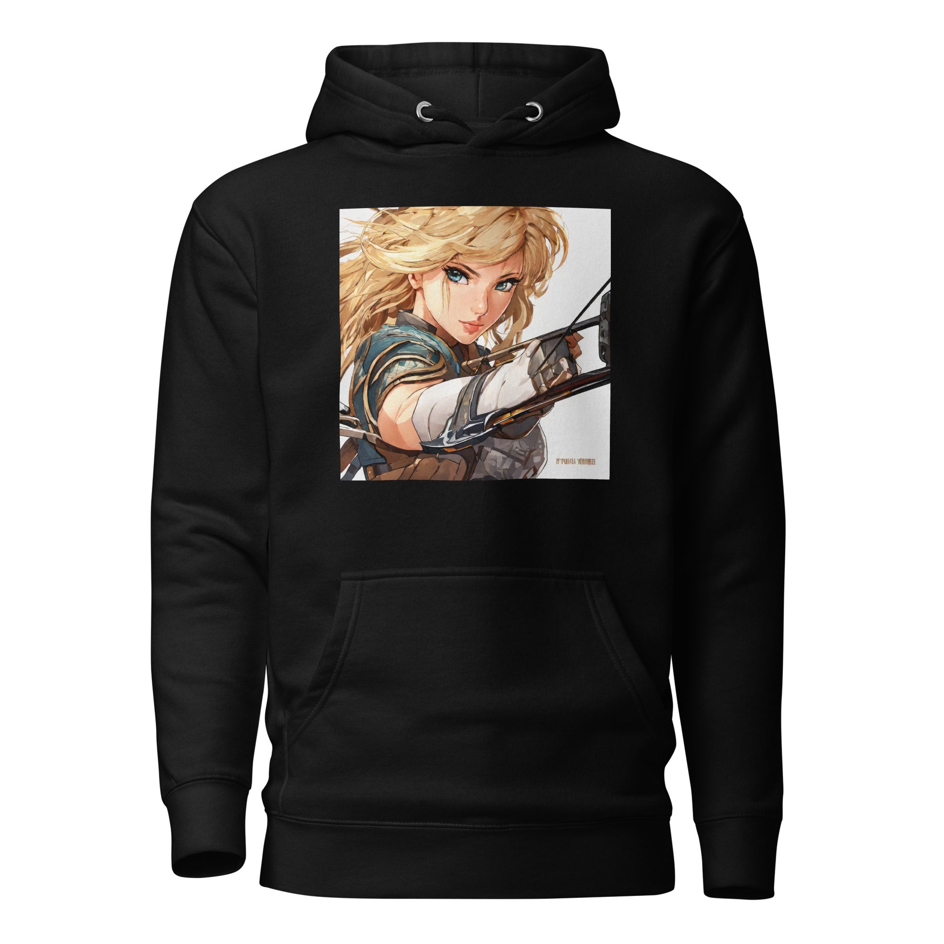 Fierce Shieldmaiden Men's Anime Hoodie Black