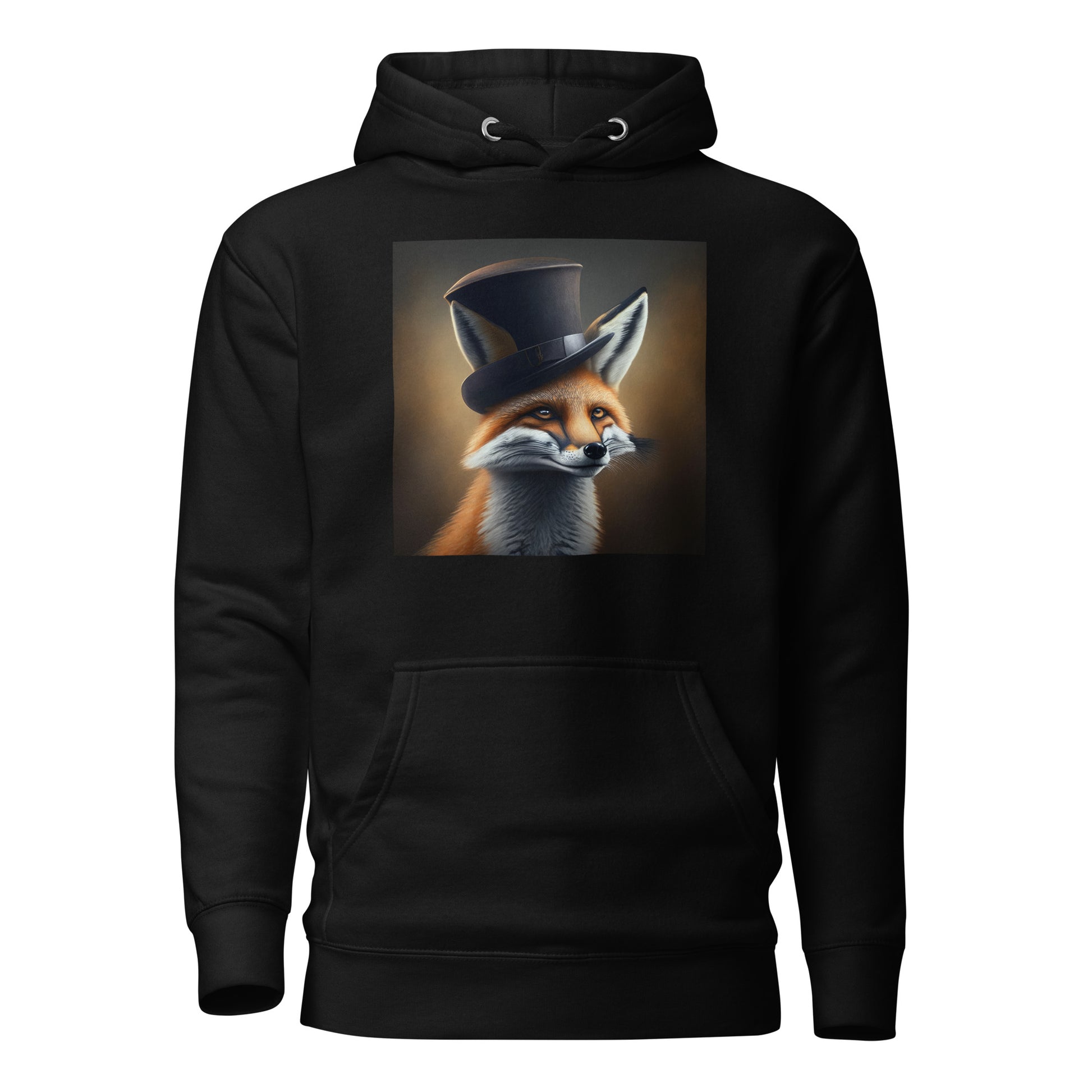 Dapper Fox Men's Graphic Hoodie Black