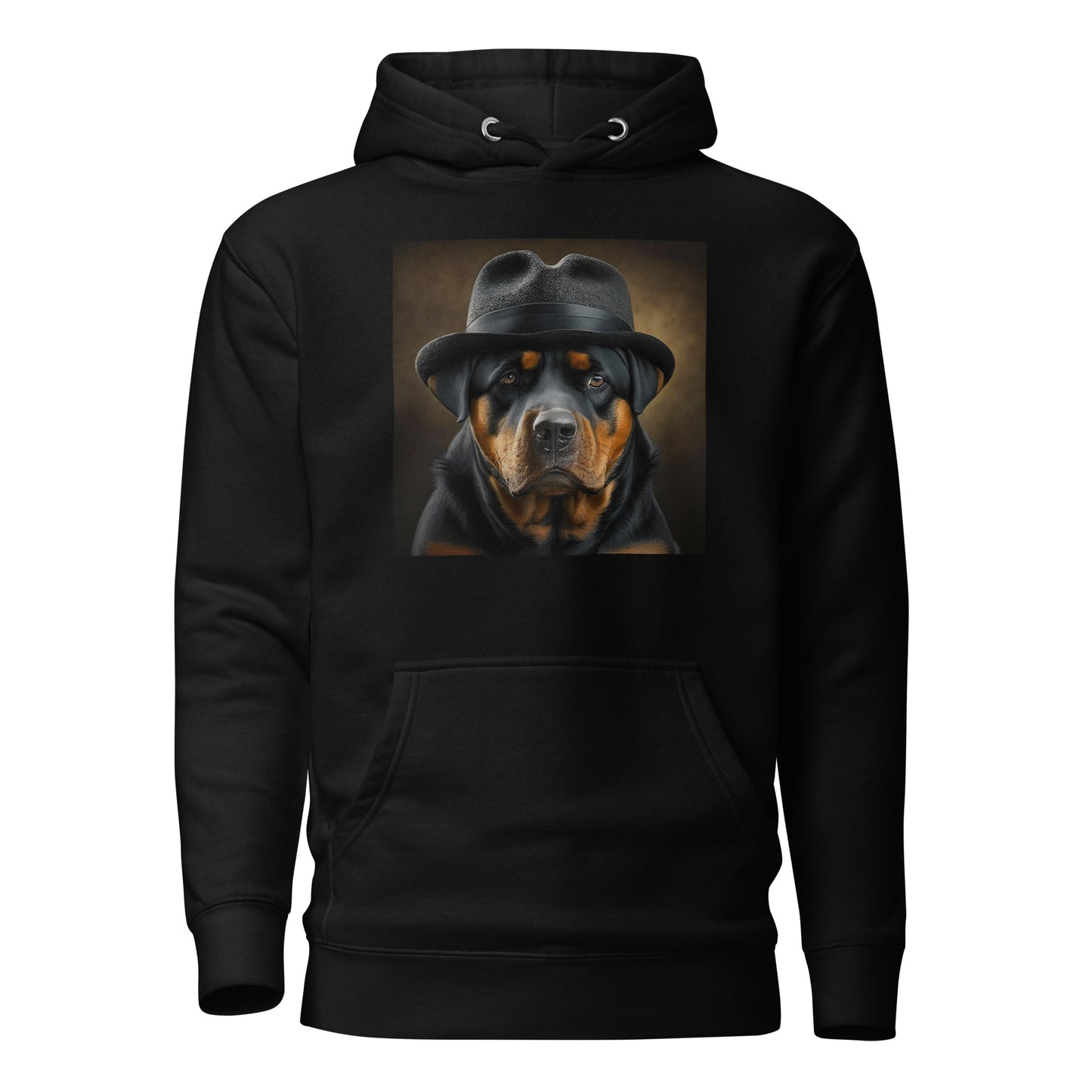 Rotty Boss Dog Men's Graphic Hoodie Black