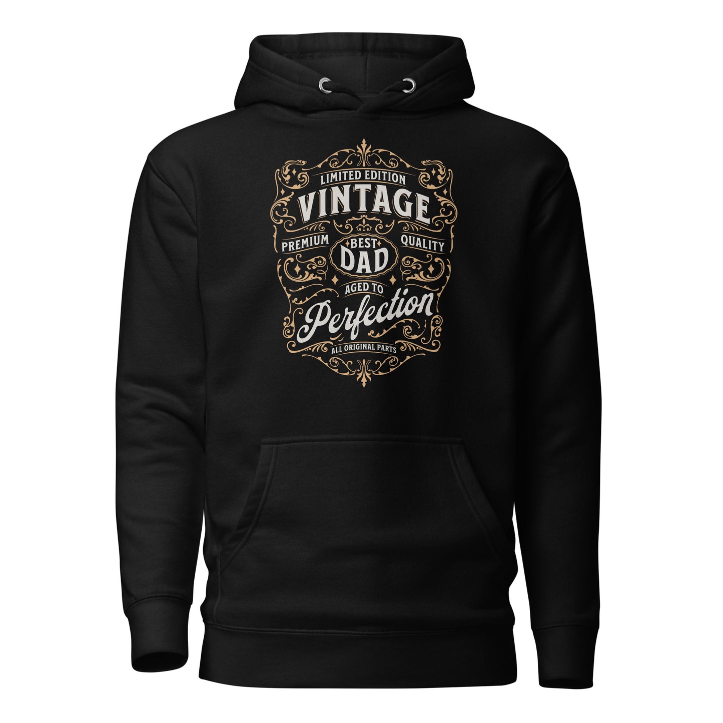 Vintage Dad Aged to Perfection Hoodie Black