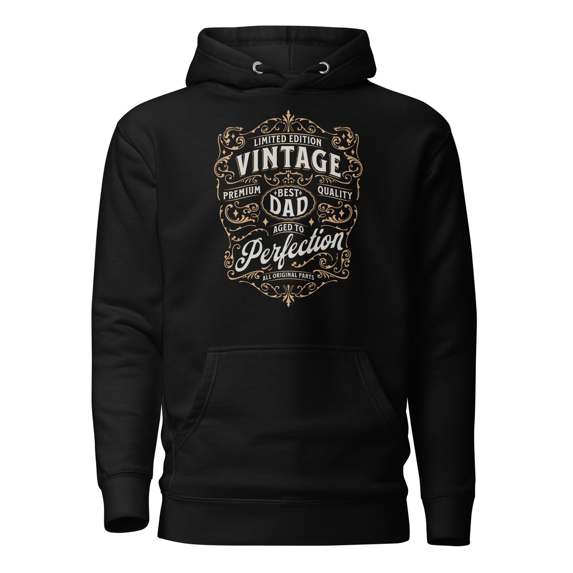 Vintage Dad Aged to Perfection Hoodie Black