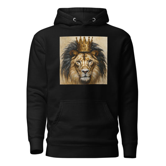 King Lion Men's Graphic Hoodie Black