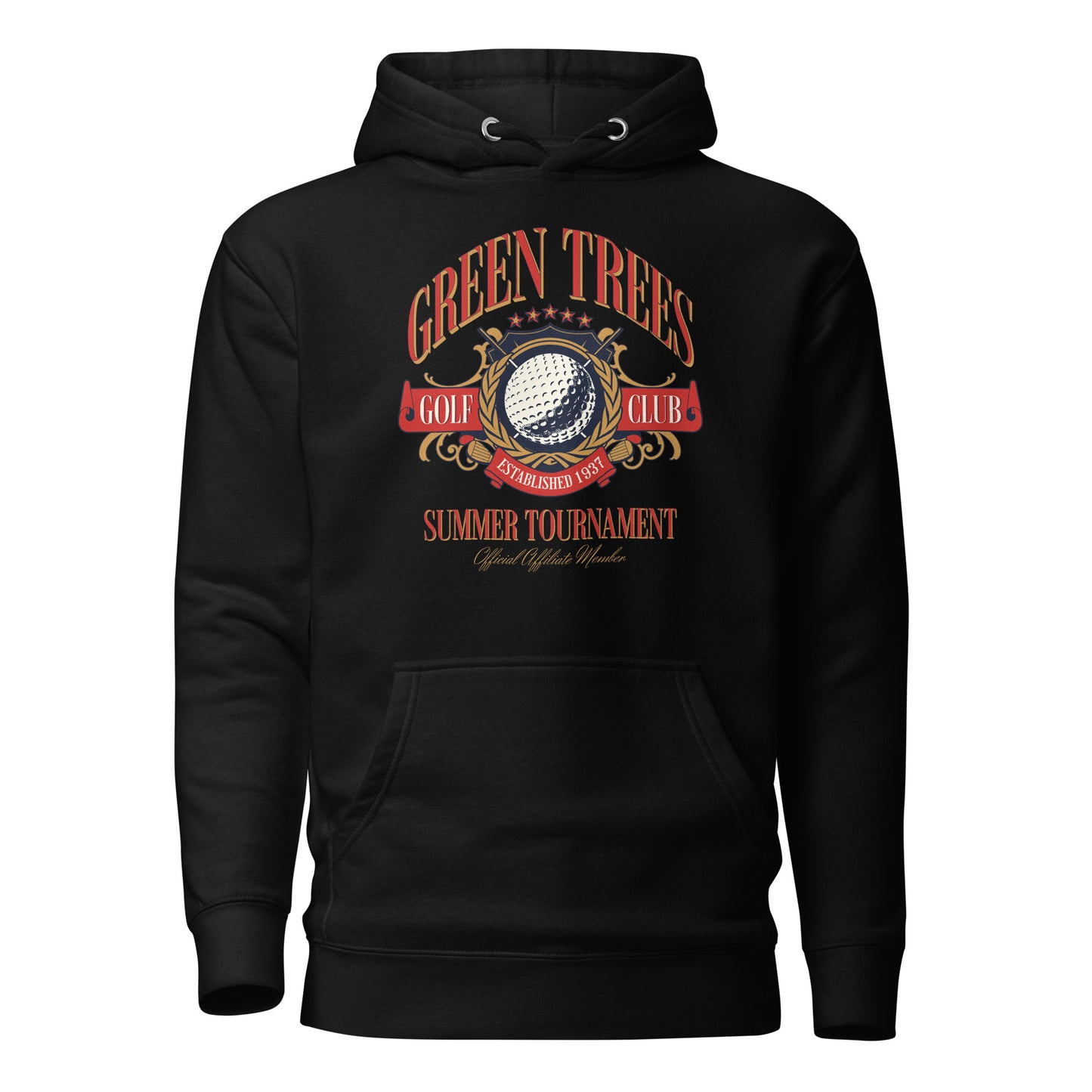 Green Trees Golf Club Hoodie for Dad Black