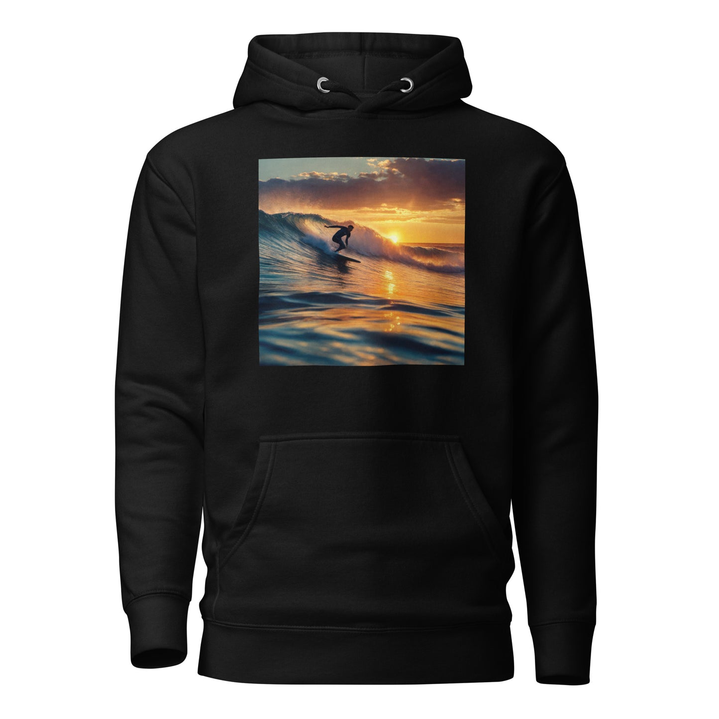 Surfing in the Sunset Men's Hoodie Black