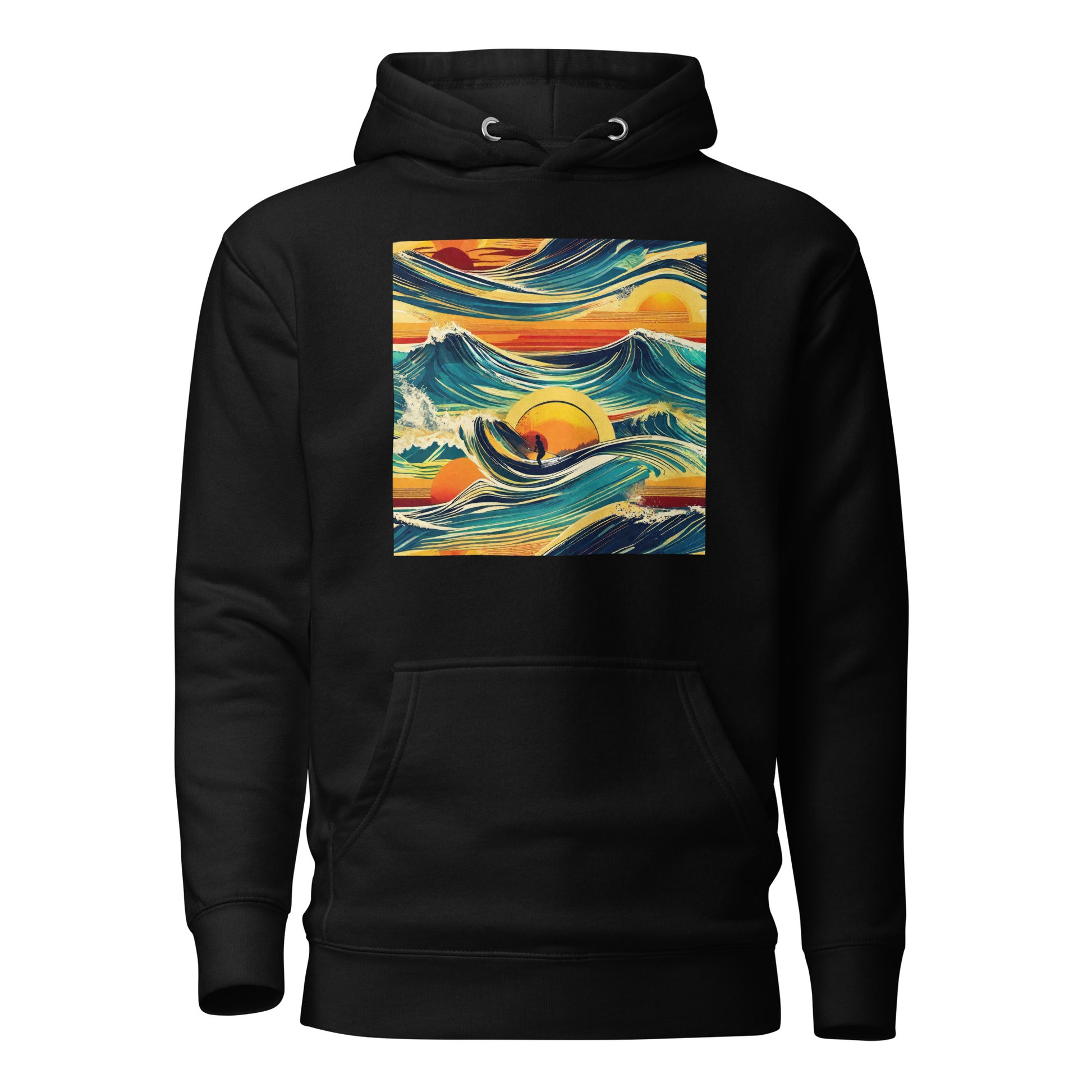 Surf's Up Men's Hoodie Black