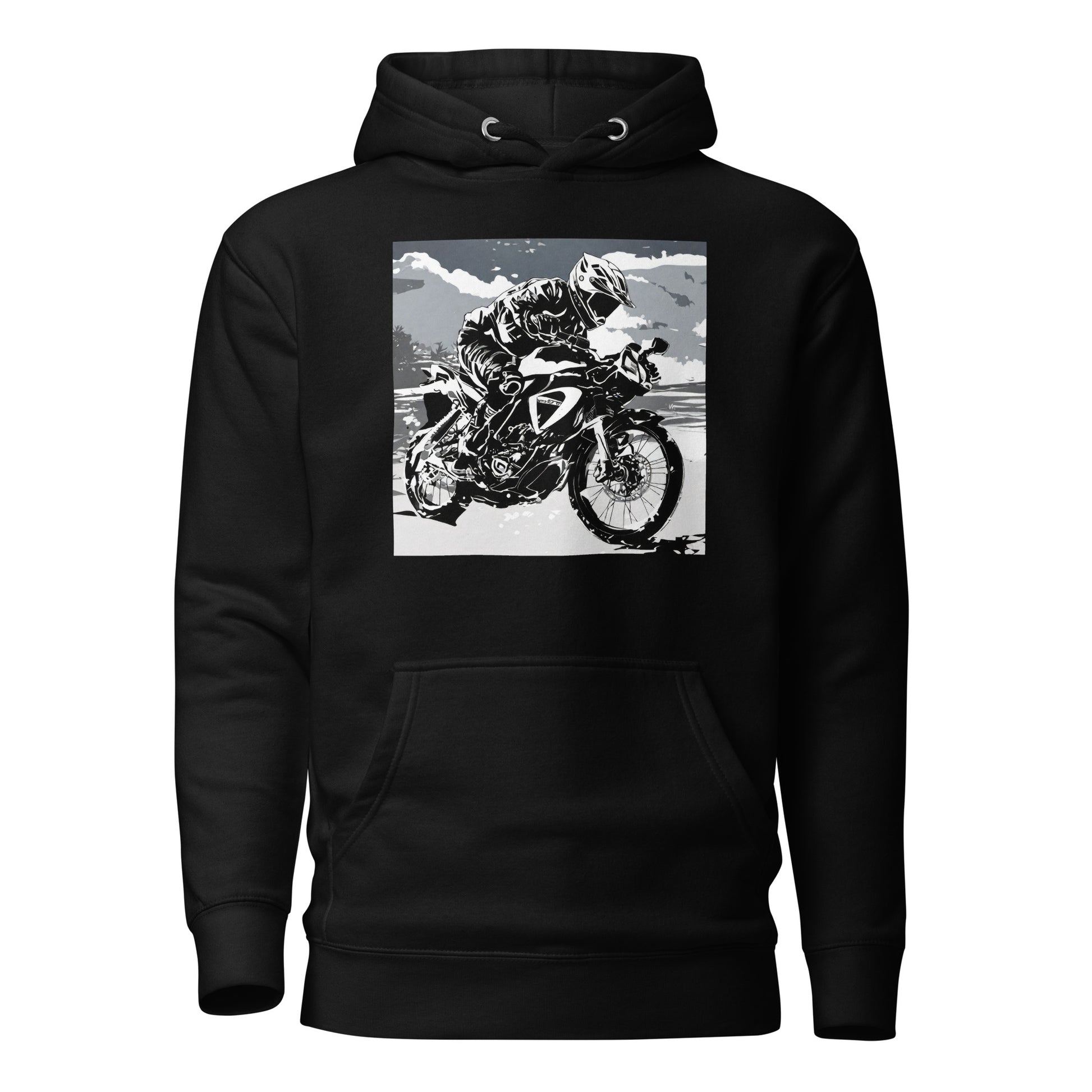 Dirt Bike Racer Men's Hoodie Black