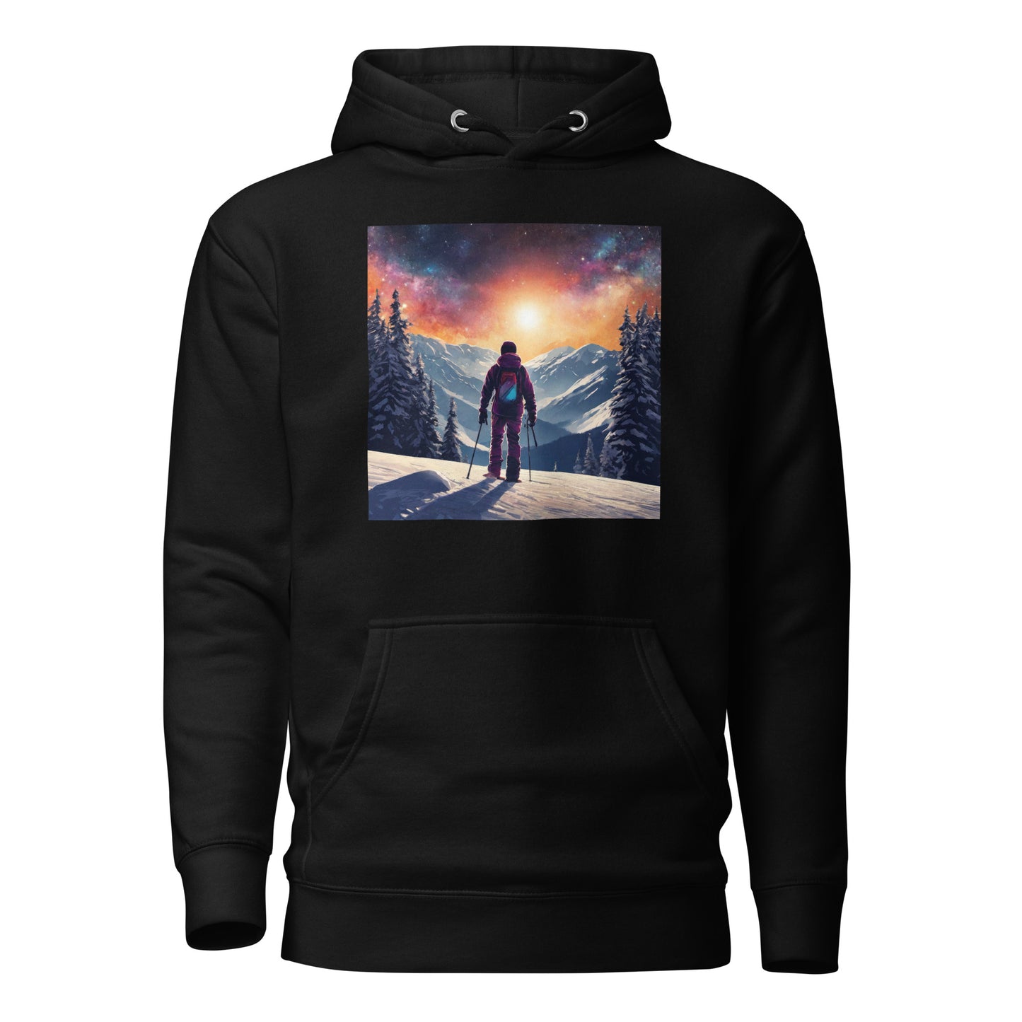 Peak of the Mountain Men's Skiing Hoodie Black