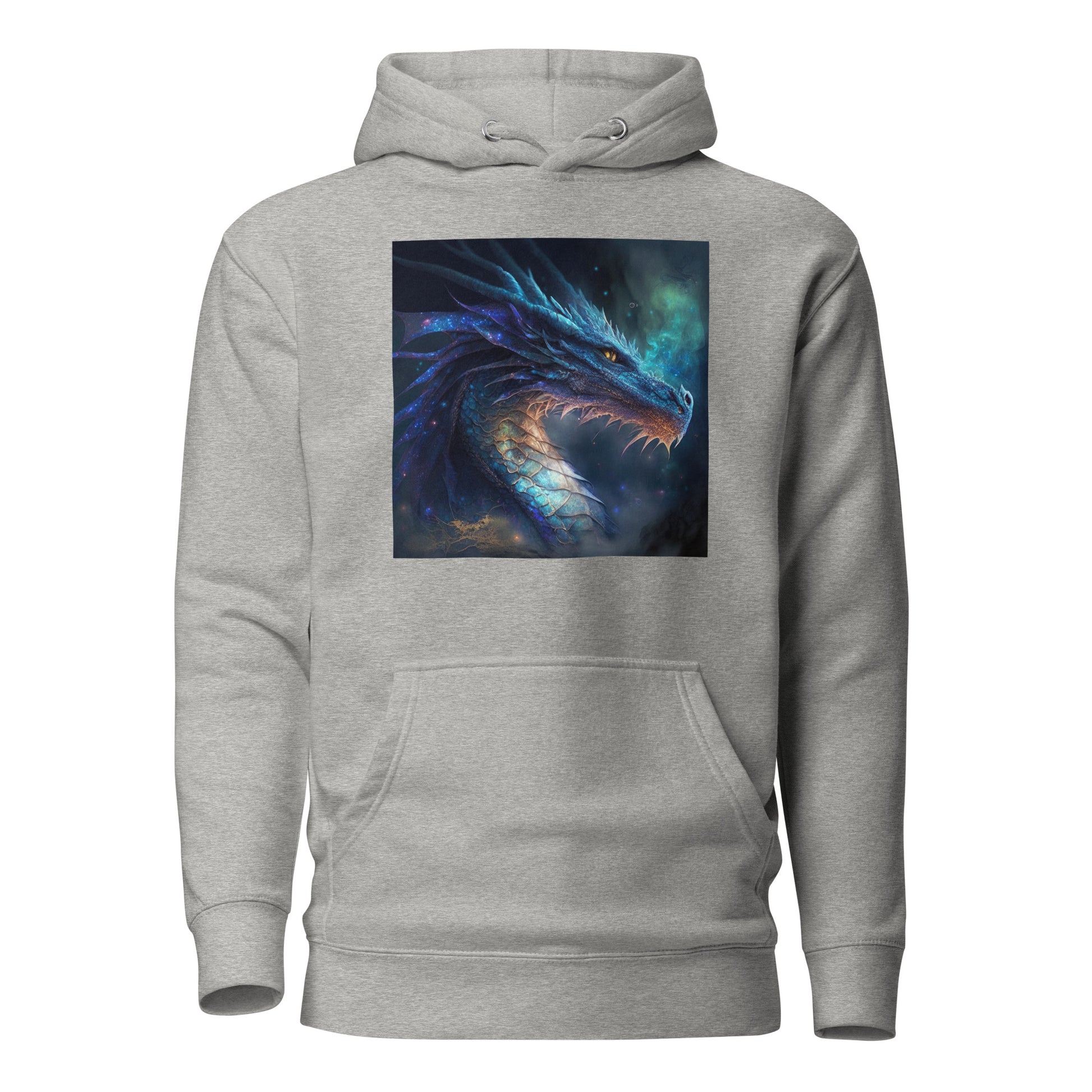 Blue Dragon Men's Fantasy Hoodie Carbon Grey