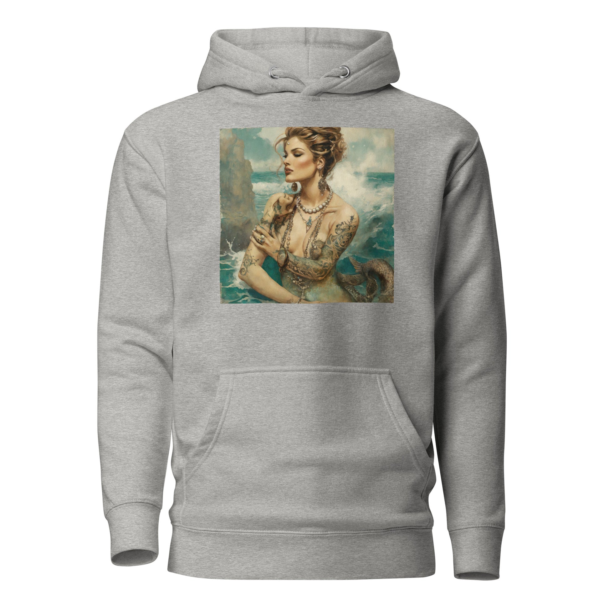 Mermaid with Tattoos Men's Hoodie Carbon Grey