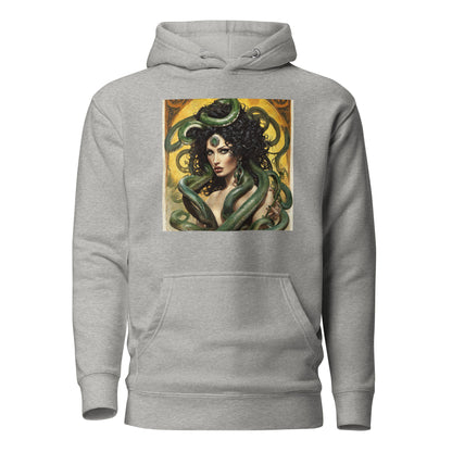 Enchanting Medusa Men's Mythology Hoodie Carbon Grey