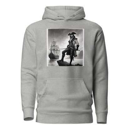 Captain Hook on the High Seas Men's Fairy Tale Hoodie Carbon Grey