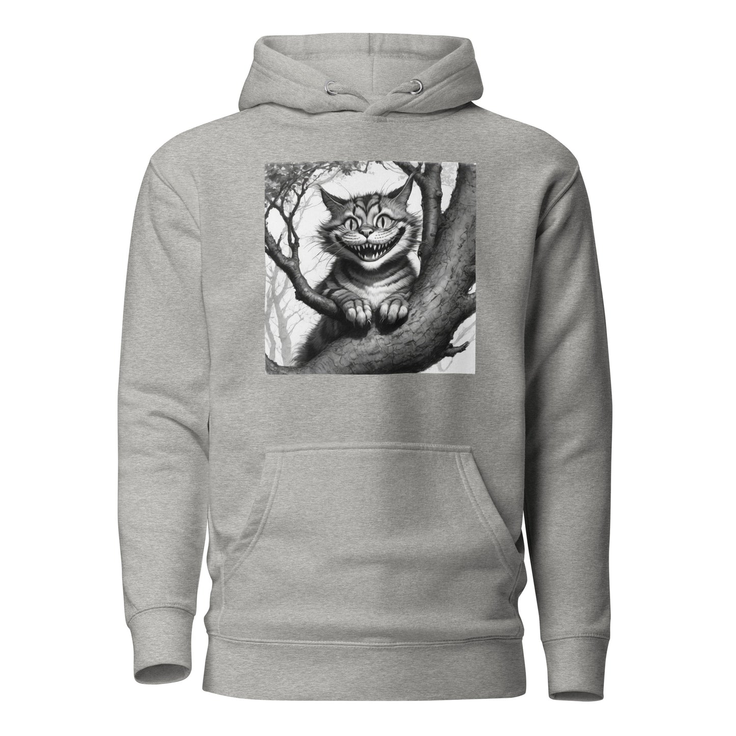 Cheshire Cat in a Tree Men's Alice in Wonderland Hoodie Carbon Grey