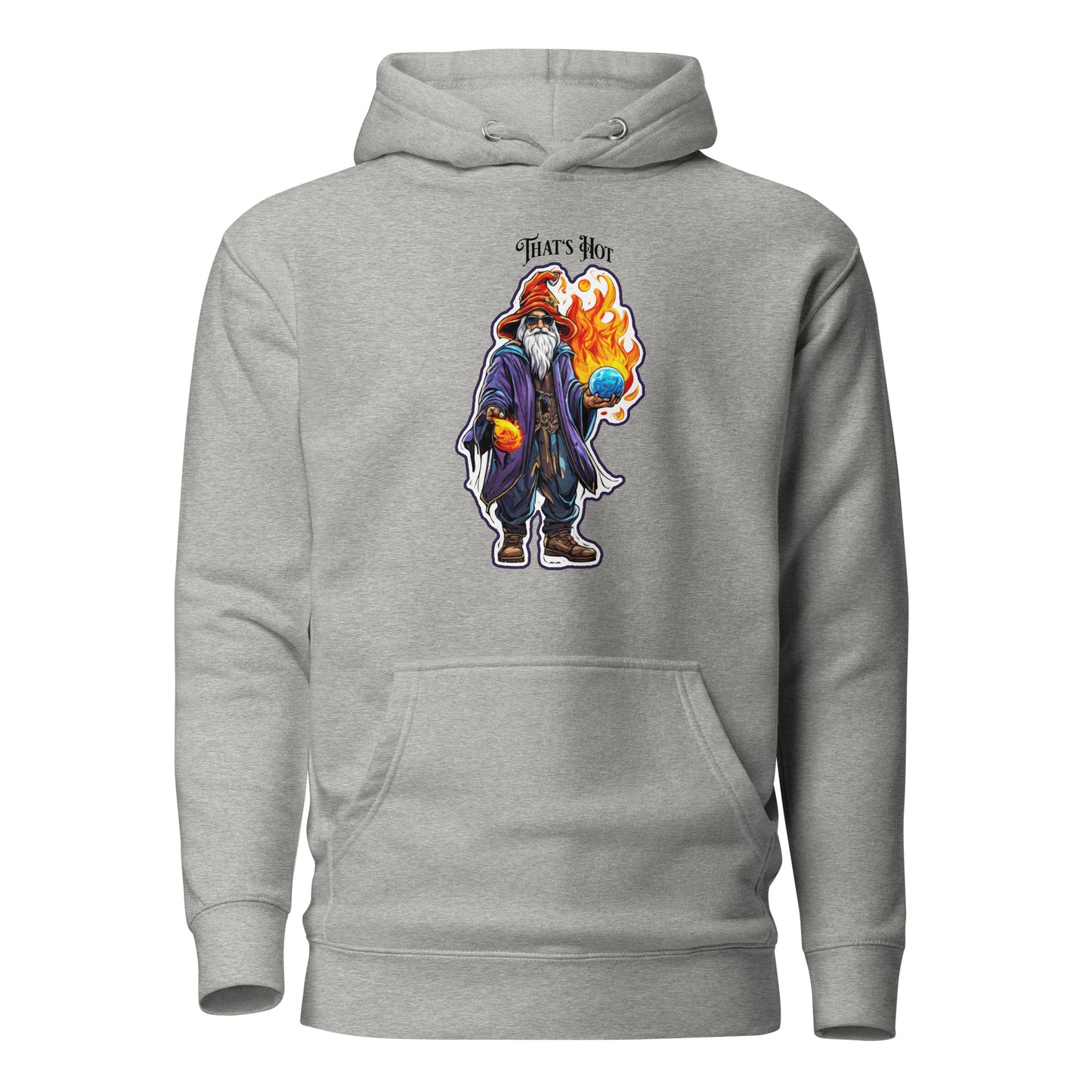 That's Hot Wizard Men's Funny Hoodie Carbon Grey