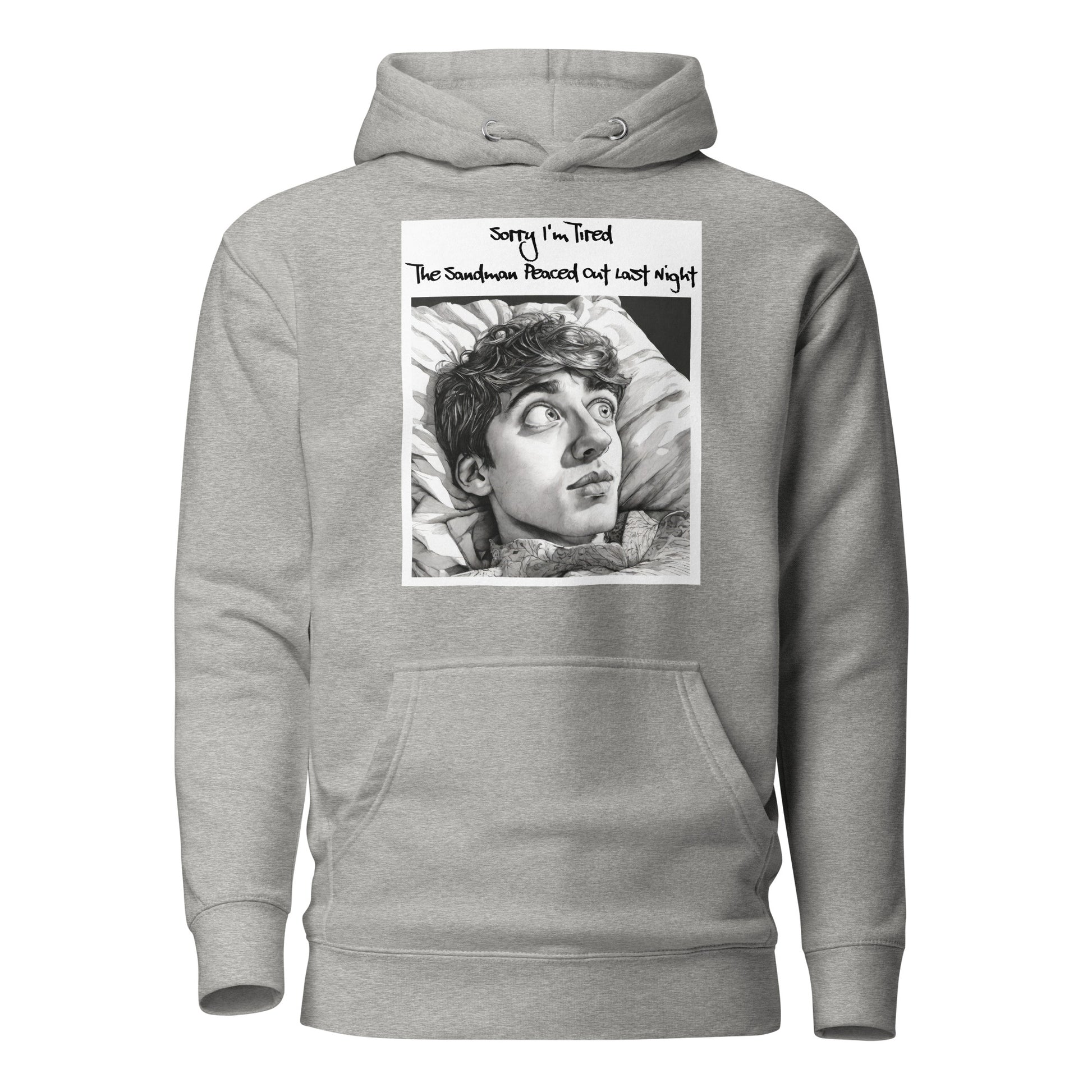 Sandman Peaced Out Men's Funny Hoodie Carbon Grey