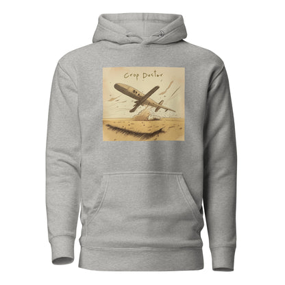 Crop Duster Men's Funny Hoodie Carbon Grey