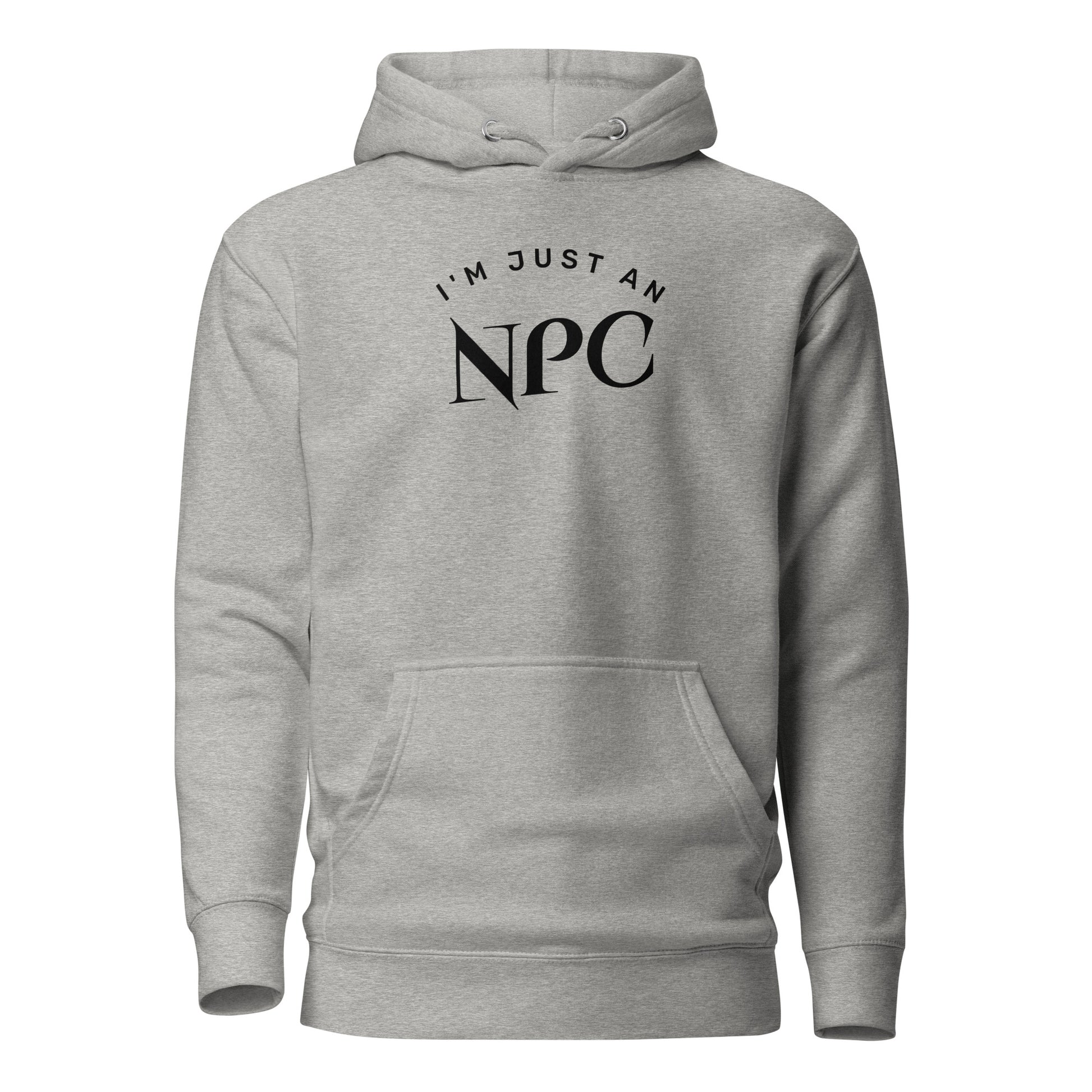 I'm Just an NPC Men's Funny Hoodie Carbon Grey