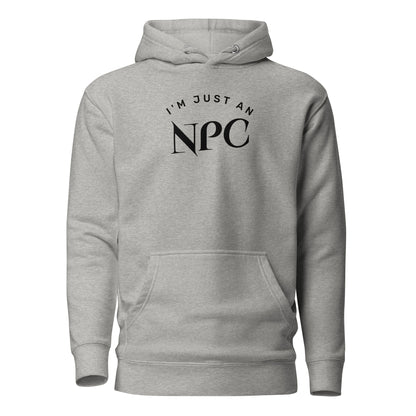 I'm Just an NPC Men's Funny Hoodie Carbon Grey