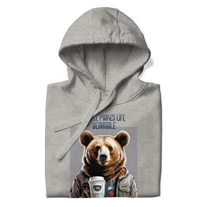 Coffee Makes Life Bearable Men's Funny Hoodie