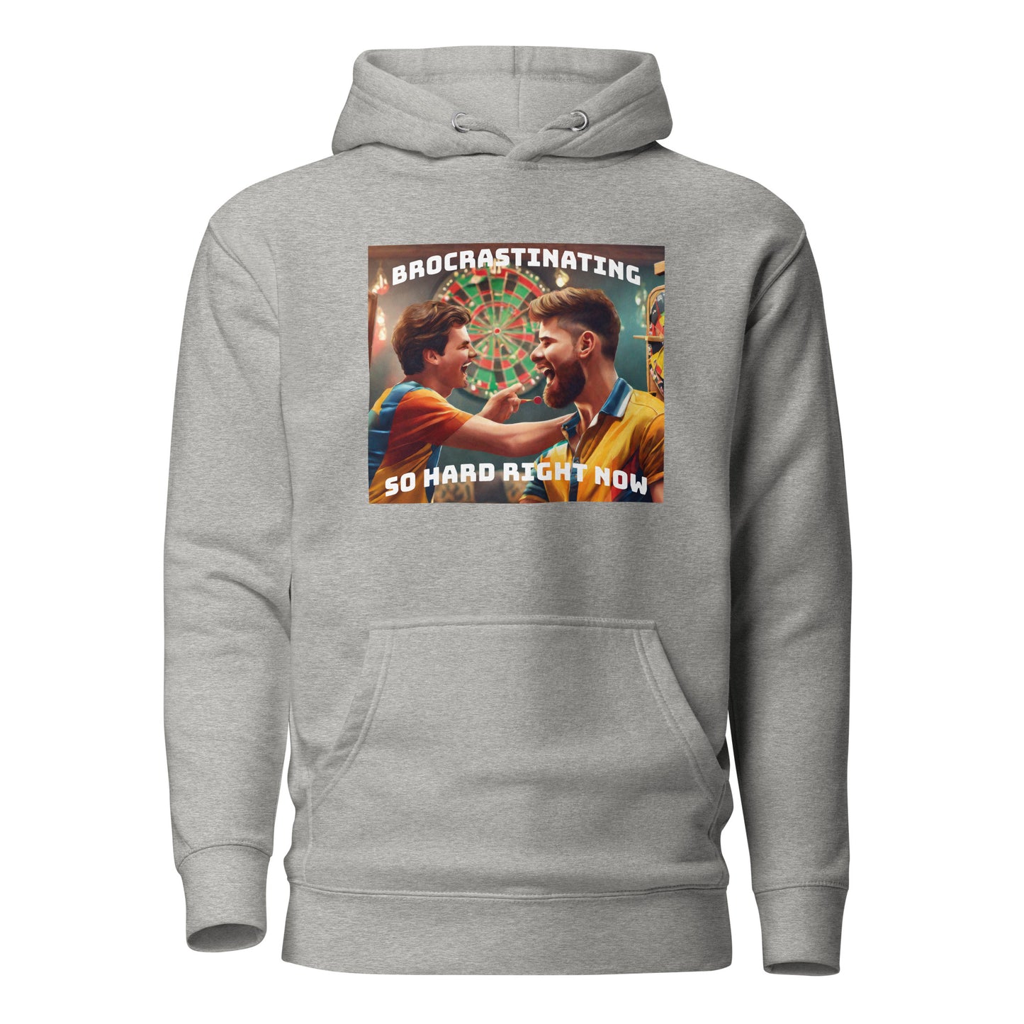 Brocrastinating Men's Funny Hoodie Carbon Grey