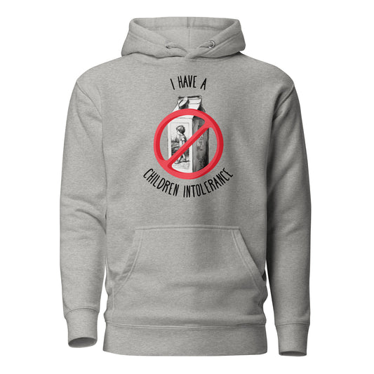 Children Intolerance Men's Funny Hoodie Carbon Grey