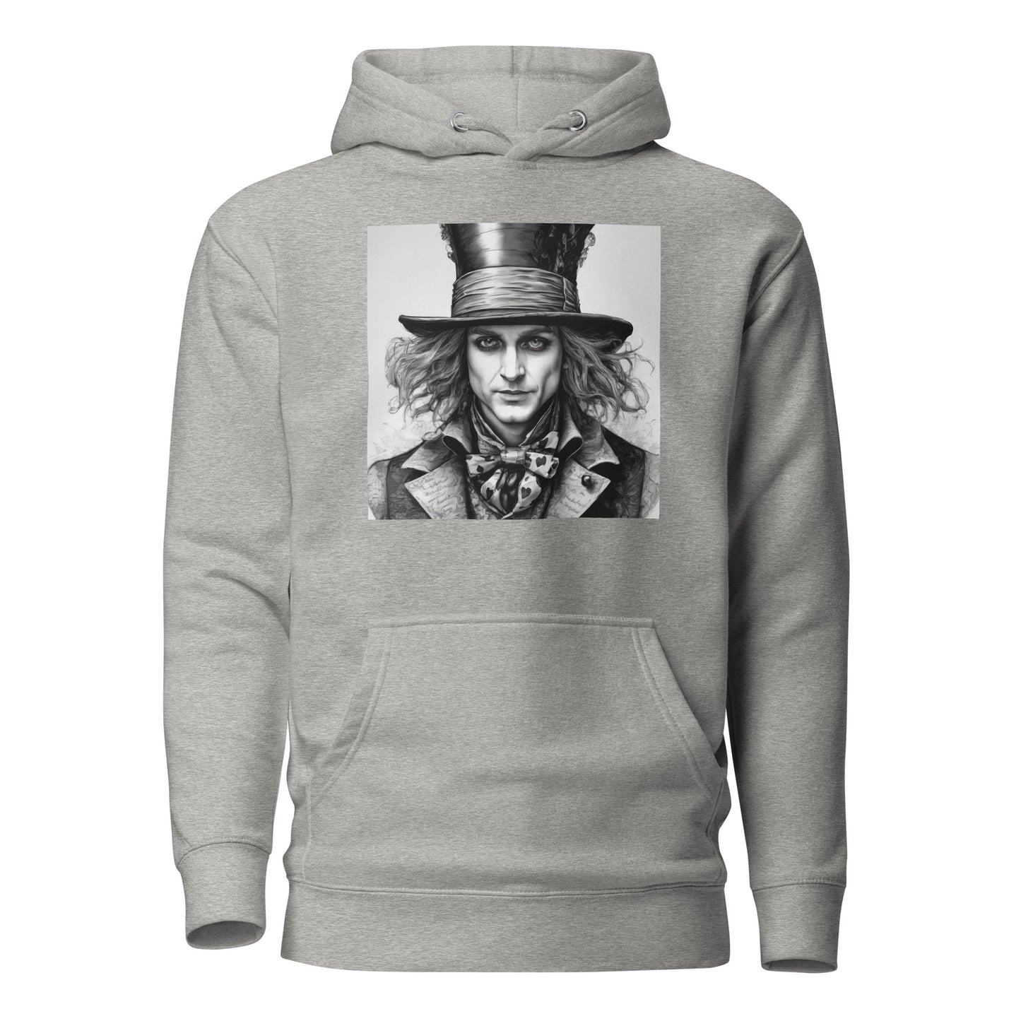 Serenely Eccentric Mad Hatter Men's Hoodie Carbon Grey