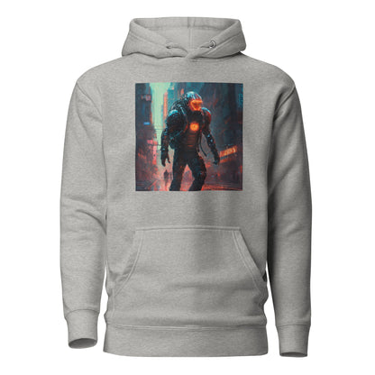 Futuristic Space Suit Men's Sci-Fi Hoodie Carbon Grey