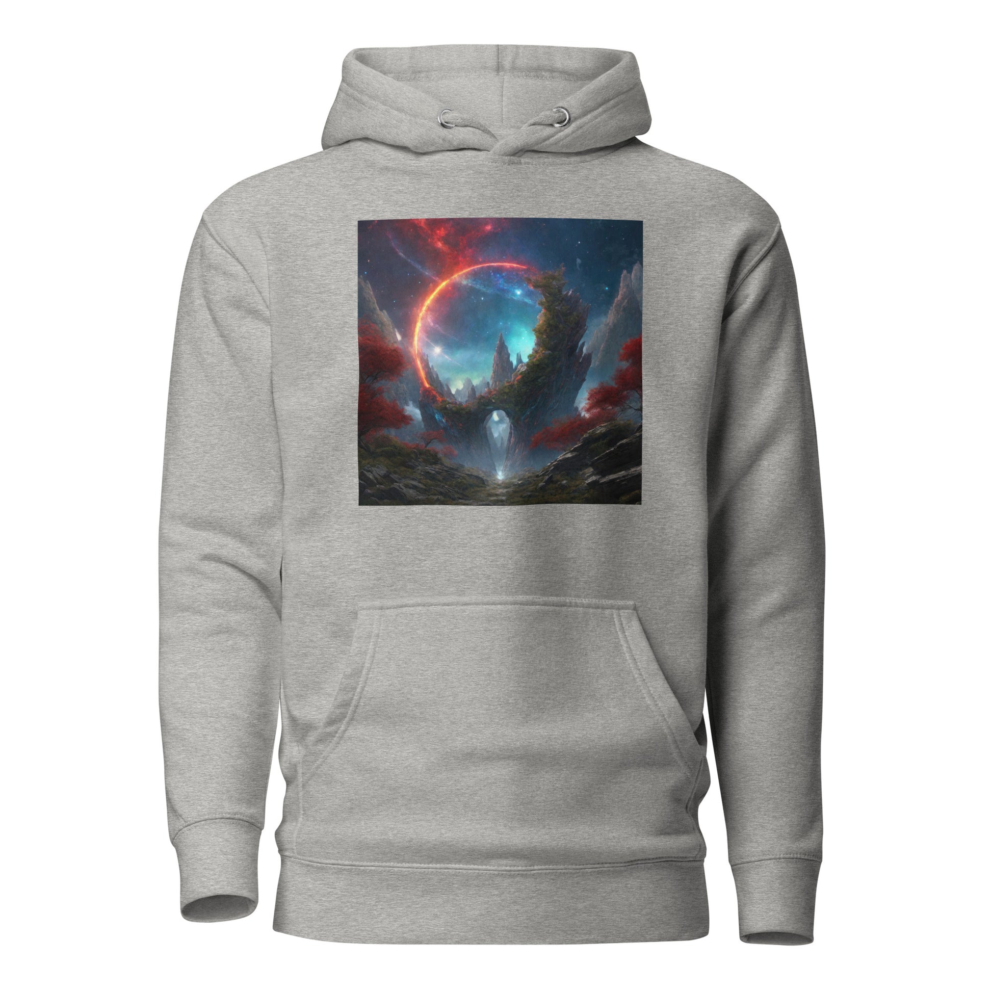 Ring of Fire Futuristic Landscape Men's Graphic Hoodie Carbon Grey