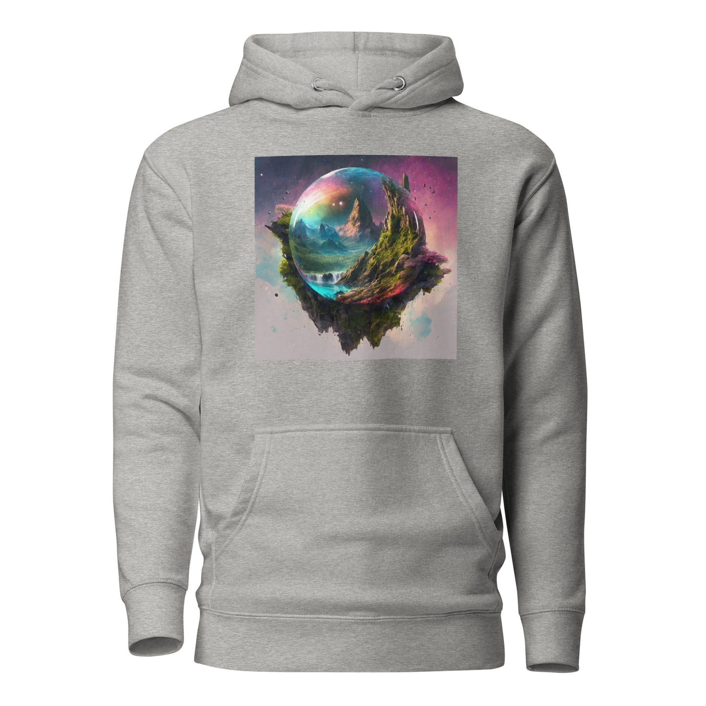 Bubble in Space Men's Sci-Fi Hoodie Carbon Grey