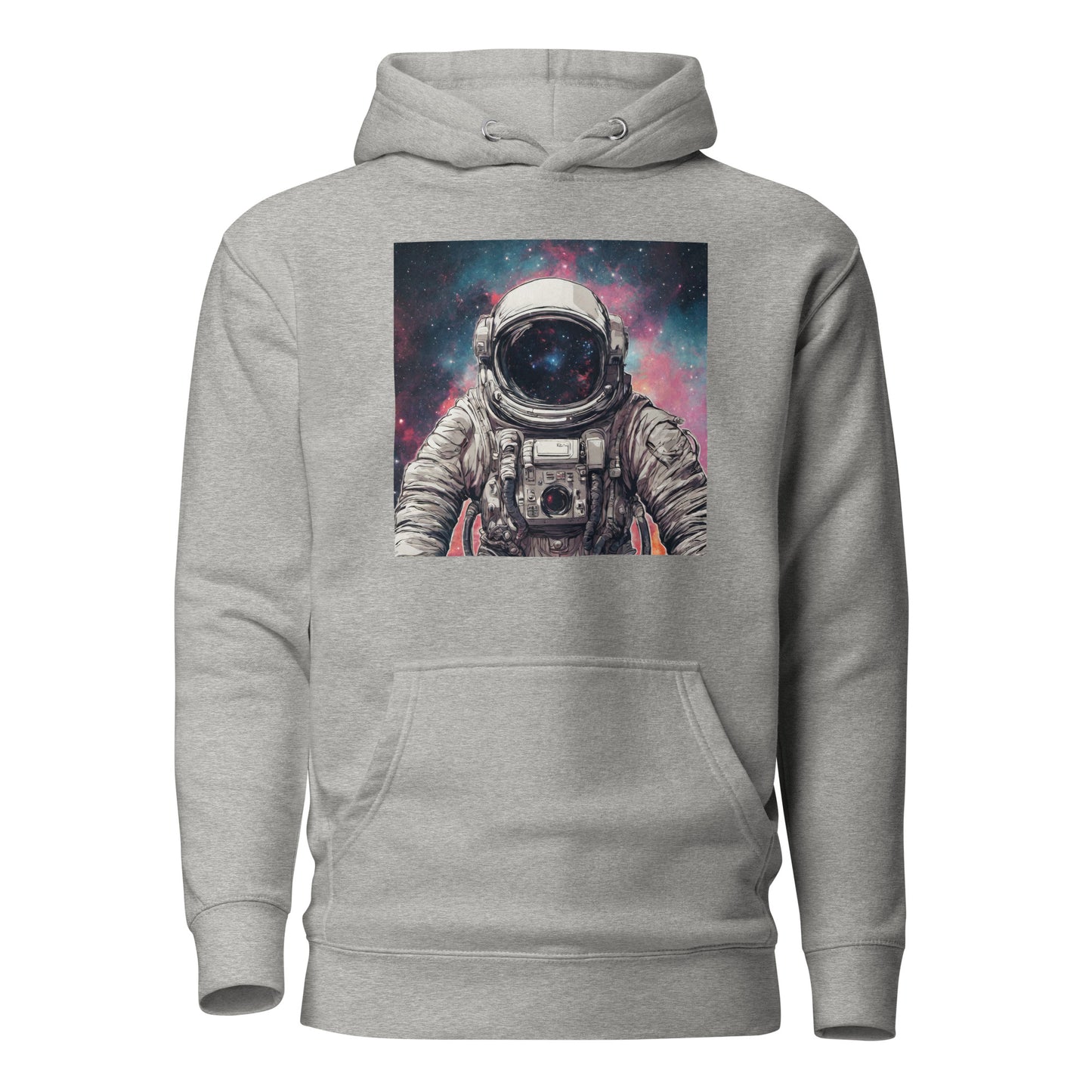 Galactic Astronaut Men's Pullover Sweatshirt Hoodie Carbon Grey