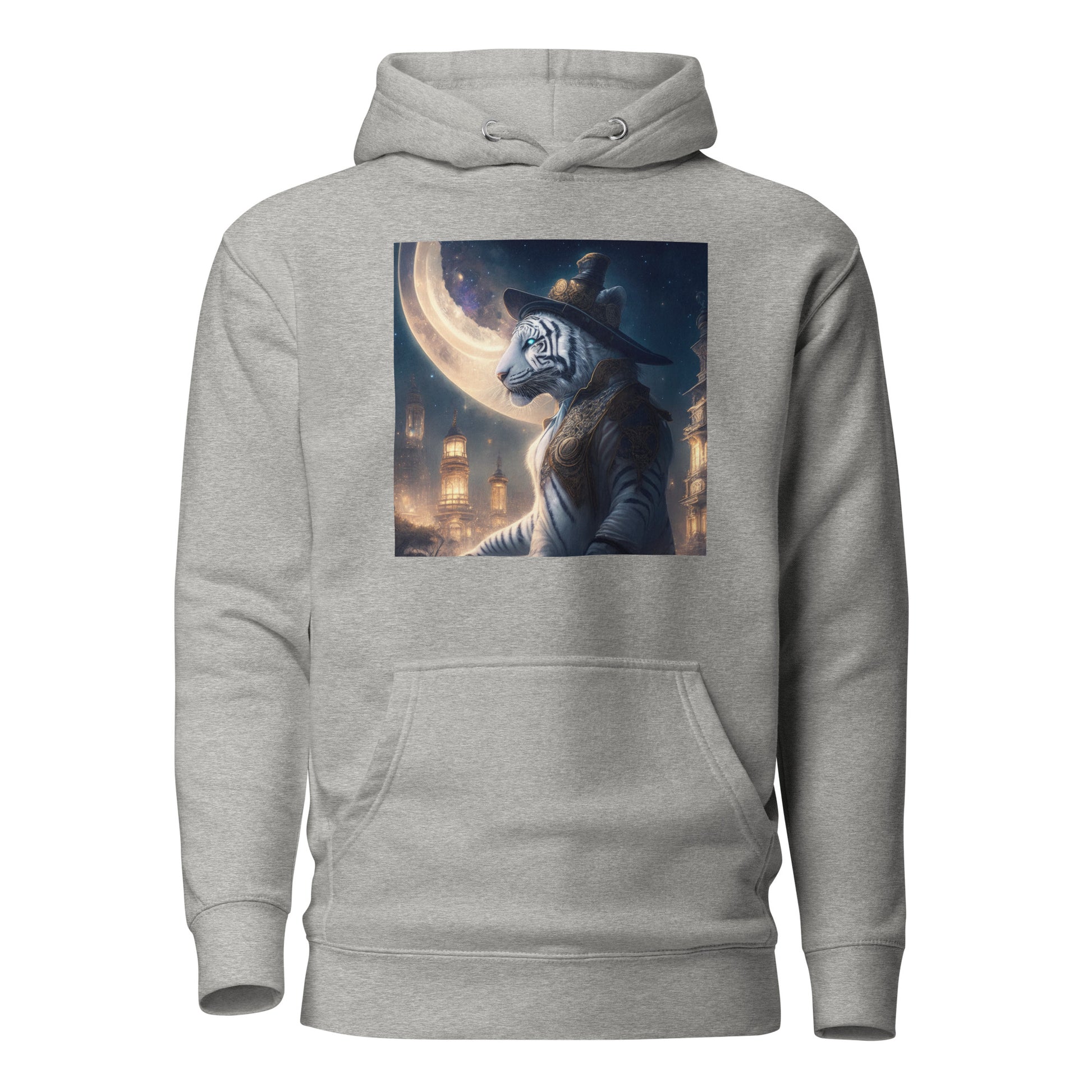 Twilight Tiger Men's Graphic Men's Hoodie Carbon Grey