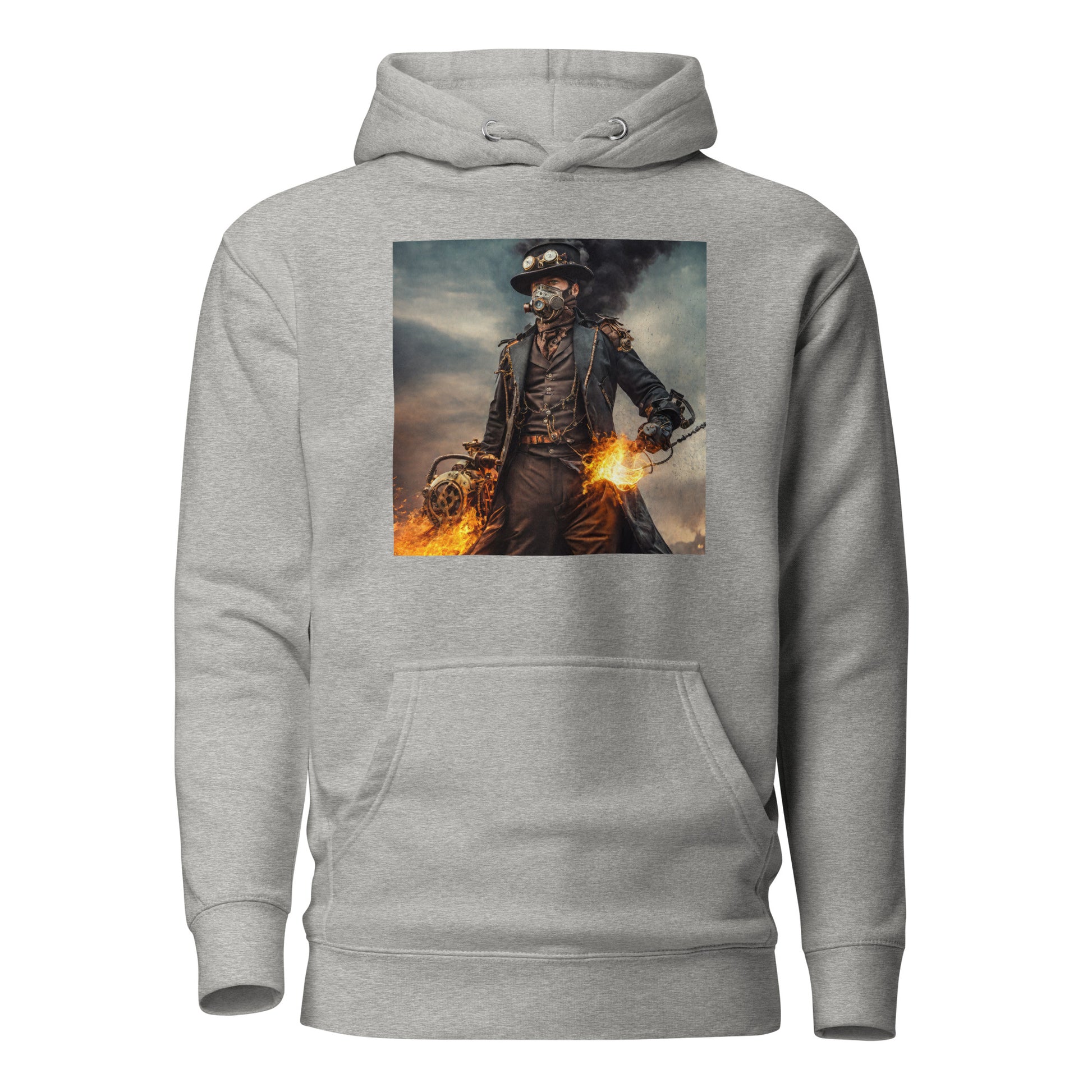 Dapper Pyro Men's Steampunk Hoodie Carbon Grey