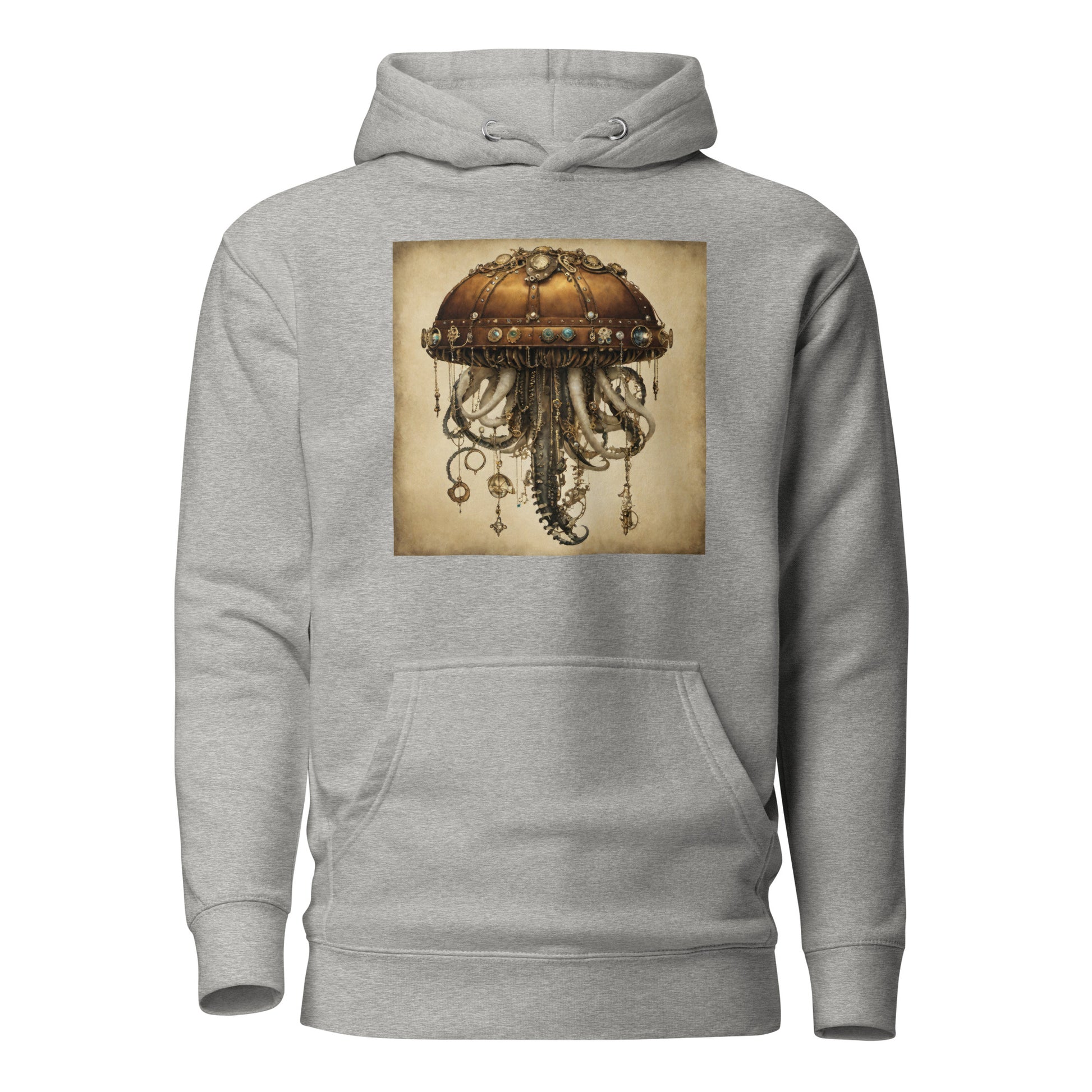 Steampunk Jellyfish Men's Hoodie Carbon Grey