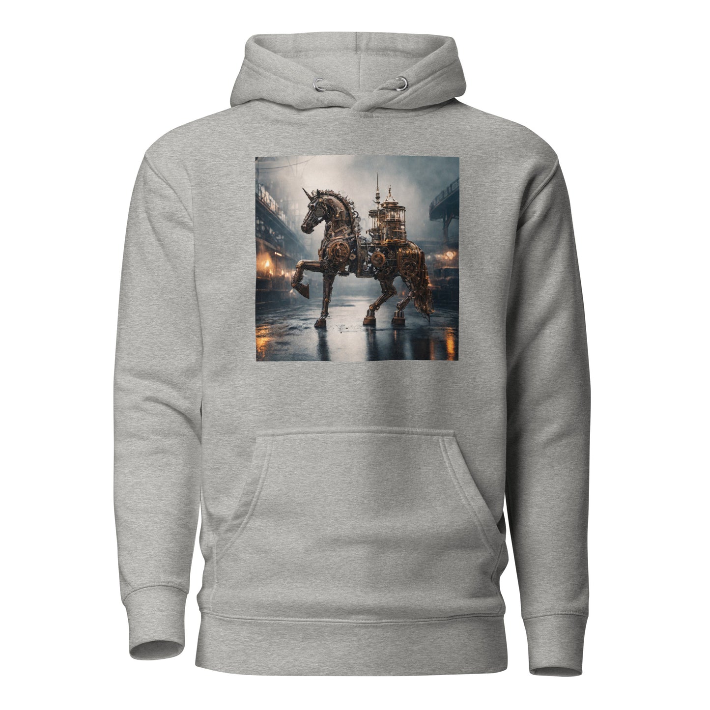 Steampunked Horse Men's Hoodie Carbon Grey