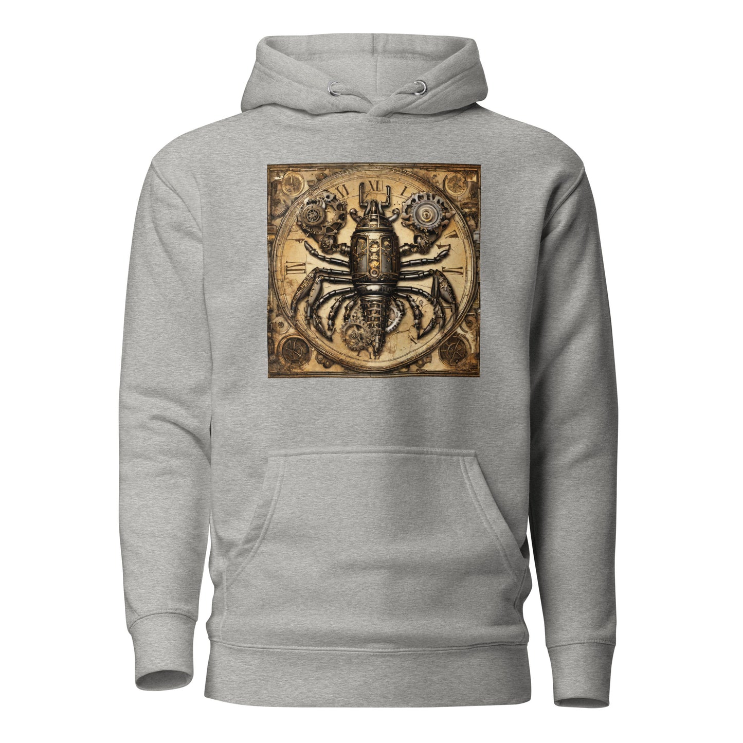 Mechanical Lobster Men's Steampunk Hoodie Carbon Grey