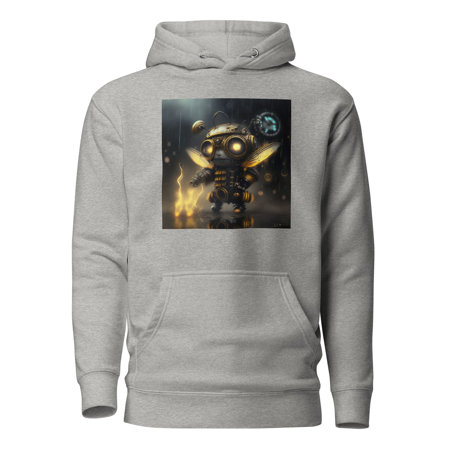 Bold Bee Men's Steampunk Hoodie Carbon Grey