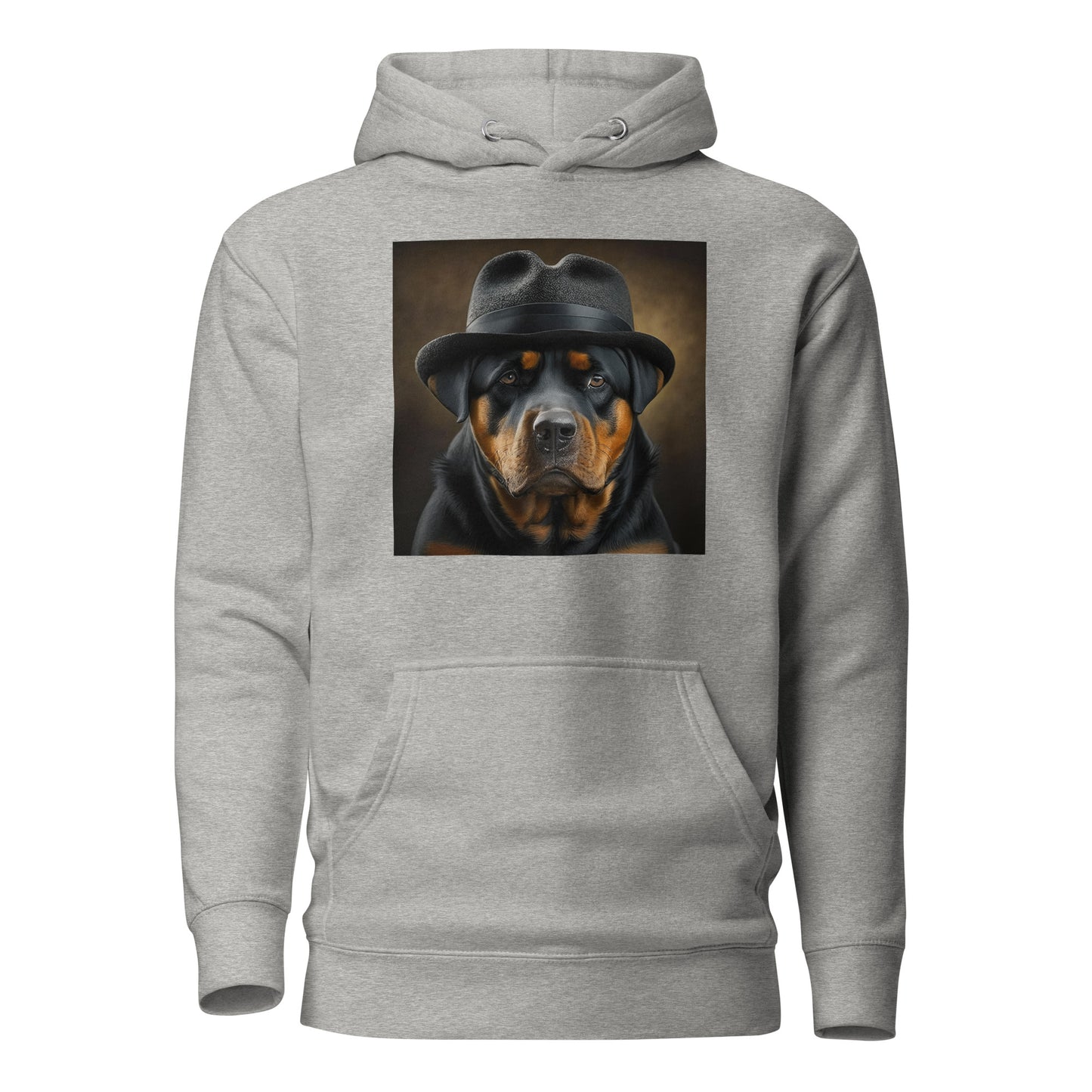 Rotty Boss Dog Men's Graphic Hoodie Carbon Grey