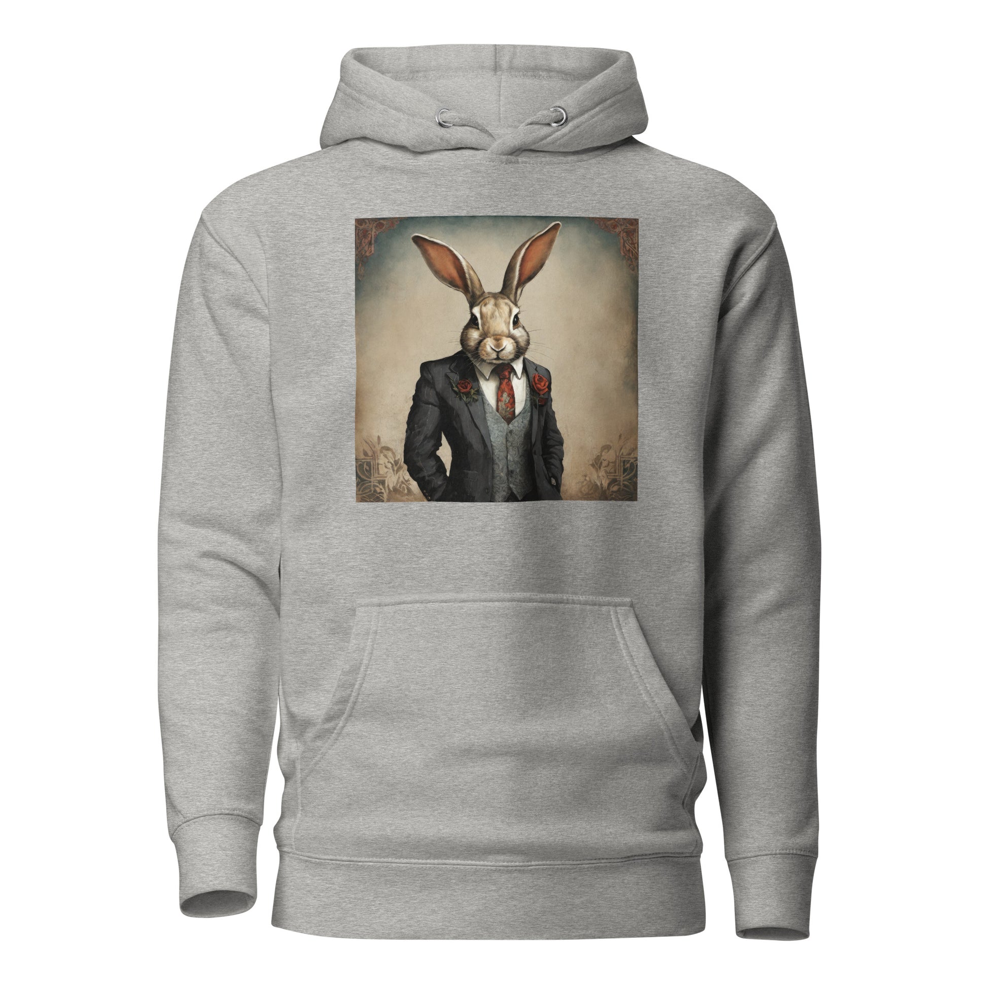 Regal Rabbit Men's Animal Hoodie Carbon Grey