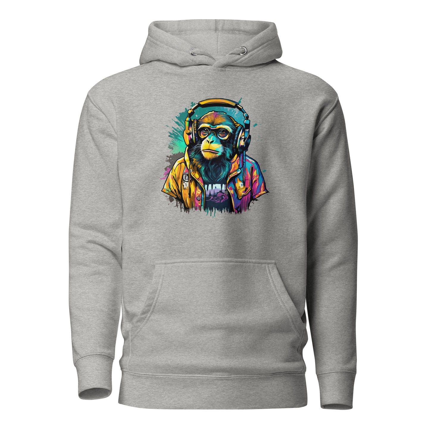 Monkey Music Men's Hoodie Carbon Grey