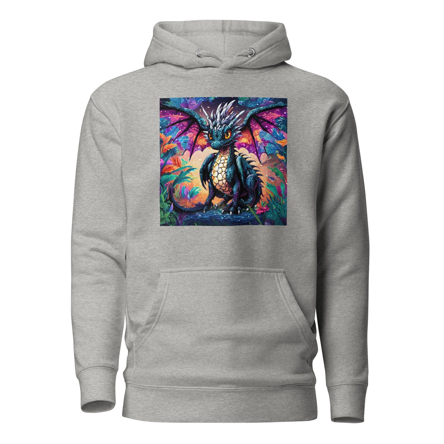 Pixel Dragon Men's Hoodie Carbon Grey