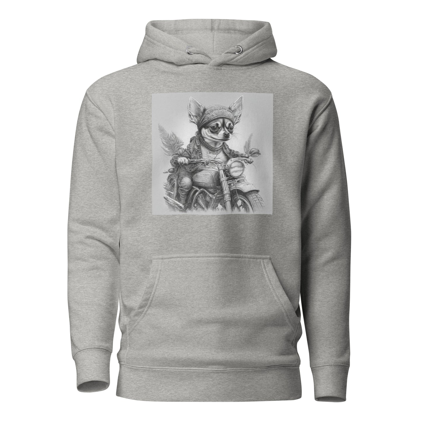 Tiny Speedster Chihuahua Men's Hoodie Carbon Grey